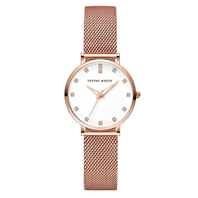 

Rose Gold Watch Women Luxury Brand Jewerly Ladies Quartz Wrist Watches 32mm Small Rhinestone Diamond Clock Female montre femme