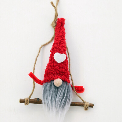 

CAR-TOBBY Merry Christmas Long Hat Swedish Santa Gnome Plush Doll Ornament Xmas Tree Decor