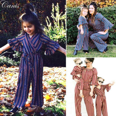 

US Summer Outfits Toddler Baby Girls Stripe Long Romper Jumpsuit Sunsuit Clothes