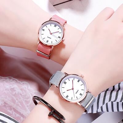 

Canvas watch casual simple student nylon belt watch