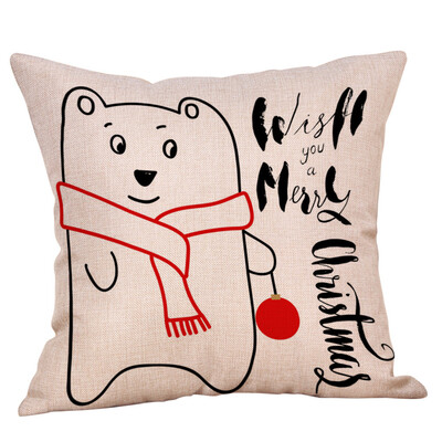 

Siaonvr Christmas Throw Pillow Cover Pillowcases Decorative Sofa Cushion Cover