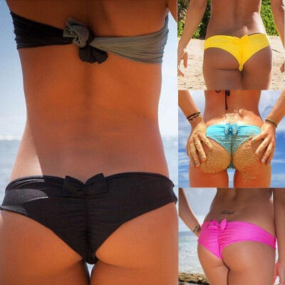 

Sexy Thong Cheeky Bottom Women Beachwear Brazilian Bikini Bra Swimwear Bathing