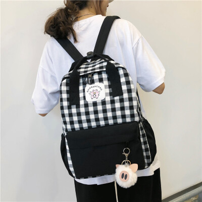 

Ugly funny schoolbag girl Korean version Senior high school insfeng elegant backpack girl shoulder bag Japanese cute girl