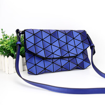 

Fashion Folded diamond female shoulder messenger bag PU brushed matte matte bag