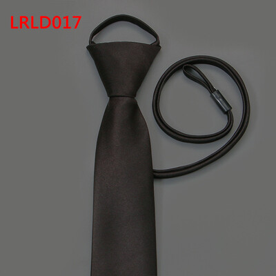 

Pull rope tie 7 cm business easy to pull zipper tie mens logo