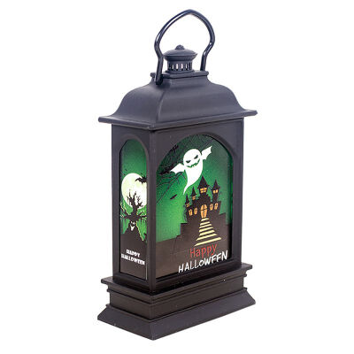 

Halloween Flameless Candle Light Decorative Hanging Lantern Battery Powered Table Lamp Holiday Theme Party Decor