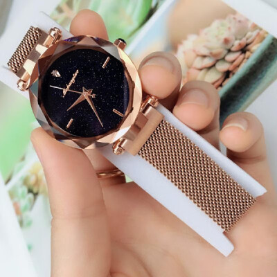 

Starry Sky Female Wrist Watch Analogue Quartz Wristwatch Bracelet Magnetic Mesh Band for Ladies