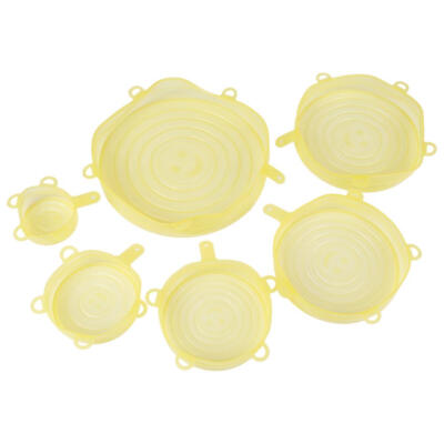 

6pcs Universal Reusable Silicone Pan Cooking Pot Lid Stretch Bowl Cover