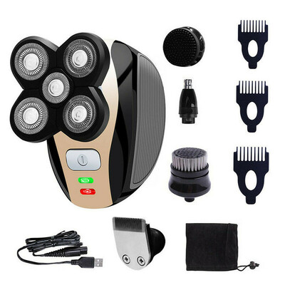 

5 in 1 Rechargeable Bald Head Shaver Razor Hair Beard Trimmer Shaving Machine