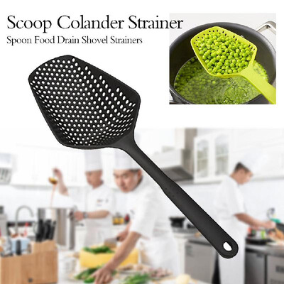 

Scoop Colander Strainer Spoon Food Drain Shovel Strainers Slotted Skimmer with Handle for Cooking Baking