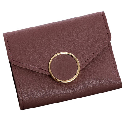

Hot selling Women Simple Short Wallet Hasp Coin Purse Card Holders Handbag drop shipping 0522