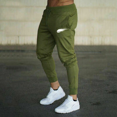 

Mens Track Jogger Pants Slim Fit Sweatpants Running Sports Bottoms Active NEW