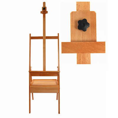 

Ktaxon 5 Tripod Easel Stand with Drawer Portable French Style Beech Wooden 59"x17"x14" Floor Easel Stand for Art Display