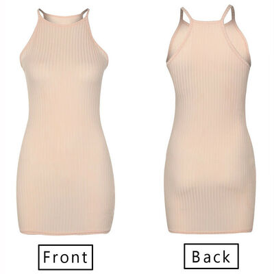 

Women Summer Sleeveless Bodycon Cotton Party Evening Cocktail Short Mini Dres