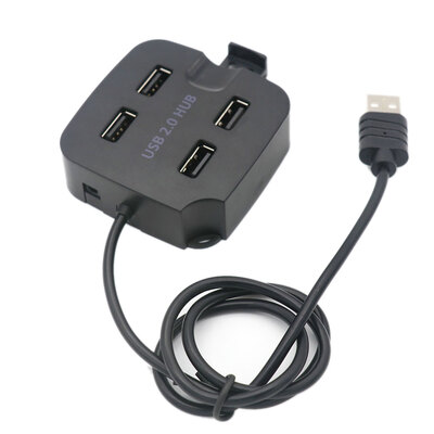 

1 Drag 4 Portable USB Splitter Adapter Laptop Computer USB20 Hub Retractable Phone Holder Short Circuit Protection
