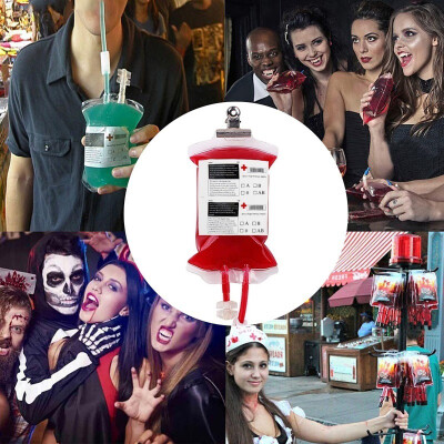 

5Pcs 400ml Energy Blood Bag Hallowen Reusable Drink Bottle Vampire Diaries Props Party Halloween Decoration