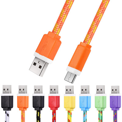 

1M Type C Colorful Nylon Braided Transfer Data Sync Line Charging Cable