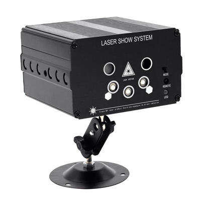 

5 Holes 48 Pattern LED Laser Projector Mini Voice Control Stage Flash Light