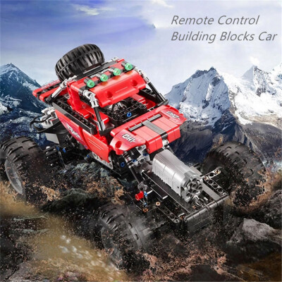 

Siaonvr 24G Off Road Car Vehicle DIY Building Blocks Bricks RC Simulation Car Toys