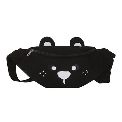 

Canvas Cute Cartoon Bear Waist Belt Bags Women Travel Messenger Chest Pack