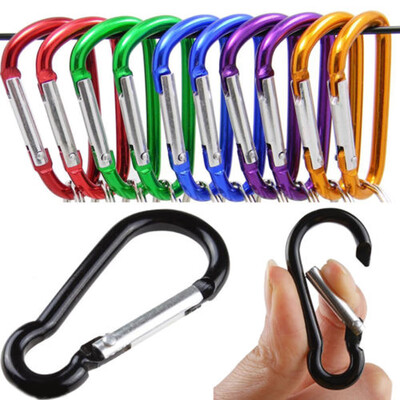 

46x23x38mm Aluminum Alloy Hiking Climbing Carabiner Safety Hook Buckle Tool Kit