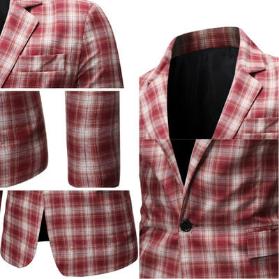 

Stylish Mens Casual Slim Fit Formal One Button Suit Blazer Coat Jackets Tops US