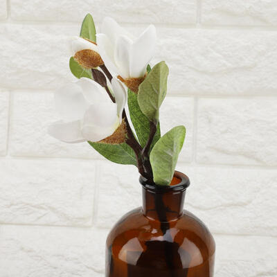 

Greensen Artificial Fake Magnolia Flower Bundle Indoor Outside Home Garden Wedding Party Decor