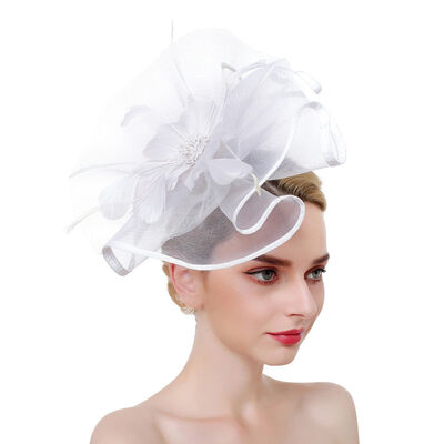 

HOT party large fascinator handmade hair accessory clip hat women bridal wedding