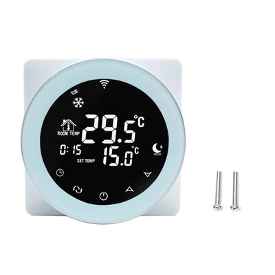 

Wifi Voice Programmable Water Heating Thermostat LCD Touch Screen Digital Display Replacement for Alexa Google Home