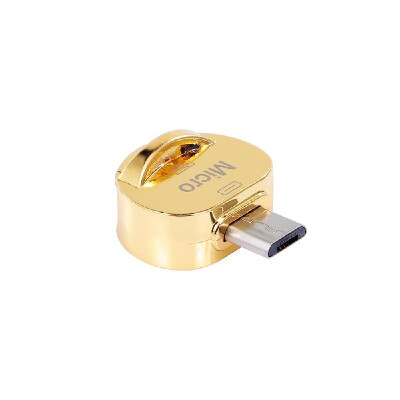 

OTG Adapter Micro USB to USB20 OTG Adapter USB Converter for SmartphoneLaptopTablet Gold