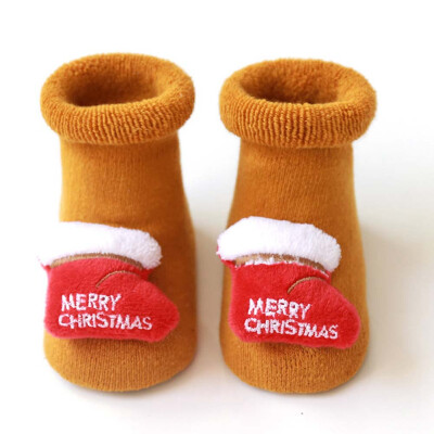 

Toddler Christmas Floor Socks Baby Cute Non-Slip Cotton Toddler Floor SocksSuit For 1-3 Years Old