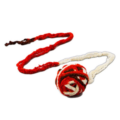 

Wool Ball Toy Pet Cat Kitten Teaser Playing Play Chew Rattling Scratch Catch Toys Rope Weave Ball