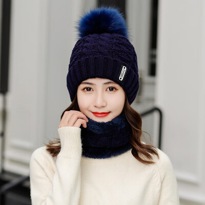 

Hat women autumn&winter Korean version of the sweet wind cute plus thick fashion warm wool hat wind-proof knitted hat