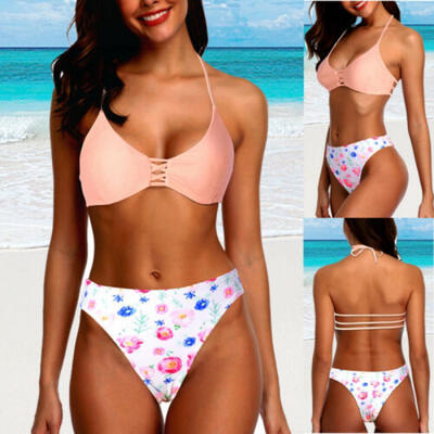 

Women Push-up Padded Bra Bikini Set Triangle Swimwear Swimsuit Bathing Beachwear
