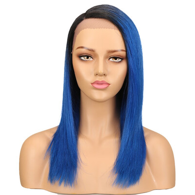 

Noble Straight Lace Front Human Hair Wigs For Women Brazilian Ombre Human Hair Wig Blond Straight Lace Front Wig Free Shipping
