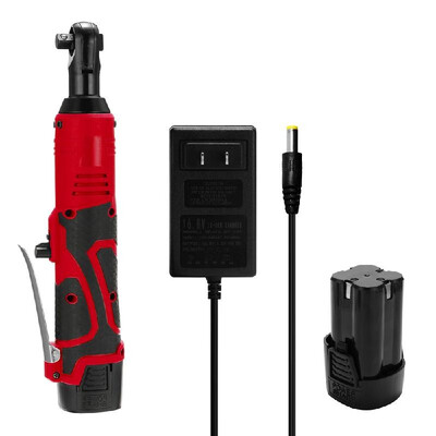 

18V Multifunctional Cordless Rechargeable Electric Wrench 38 Inch Right Angle Electric Ratchet Wrenches with LED Light