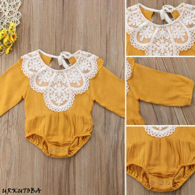 

Sweet Baby Kids Girls Summer Clothes Long Sleeve Lace Jumpsuit Romper Outfits
