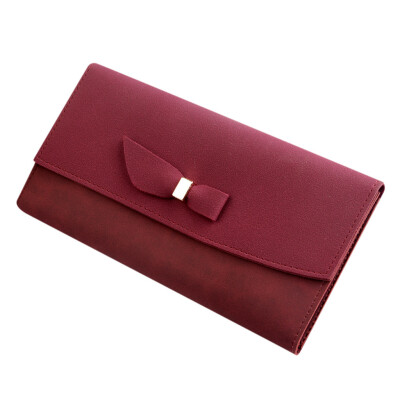 

Tailored Women Long Style Fashion Bow Stitching Multi-card Coin Purse Card Holder Bag