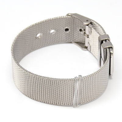 

Adjustable 304 Stainless Steel Bracelets Making with Watch Band Clasps&Plastic Findings Stainless Steel Color 210x18mm