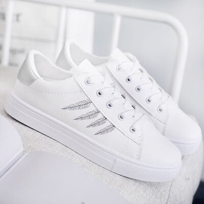 

Mhysa 2019 New Autumn tenis feminino lace-up white shoes woman PU Leather solid Fashion female shoes casual women shoes sneakers
