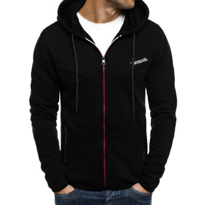 

Toponeto Mens Autumn Winter Zipper Sportswear Casual Print Pullover Long Sleeve Blouse
