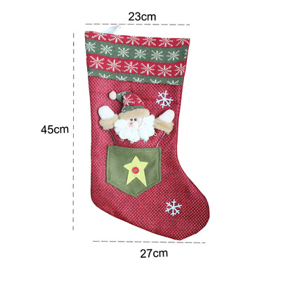 

〖Follure〗Wr Newly Design Pocket Elderly Pockets Snowman Christmas Stocking Christmas Gift