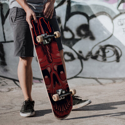

〖Follure〗Thickened Matte Non-slip Wear Resistant Skateboard Stickers Laptop Luggage Decal
