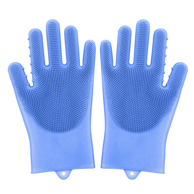 

Toponeto Magic Reusable Silicone Gloves Cleaning Brush Dishwashing Gloves Heat Resistant