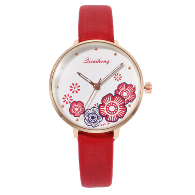 

New ladies fashion flower belt watch Korean version of the tide