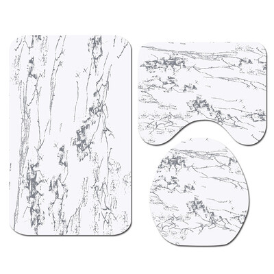 

Gobestart Creative Crack Curtain Floor Mat Four-piece Bathroom Mat Set