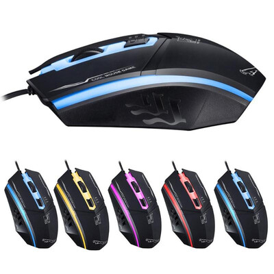 

199 USB Wired Gaming Mouse 4 Buttons Colorful Backlight Optical Gamer Mouse