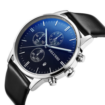 

Luxury Man Watches Waterproof Watches Chronograph Clock Military Quartz Wristwatch Relogio Masculino Leather Band