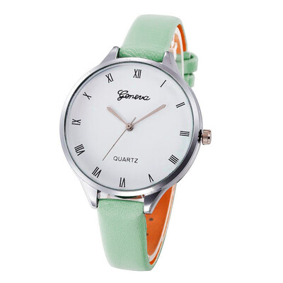 

Business Women Watches Geneva Dial Quartz Wristwatch Ladies Fashion Leather Strap Casual Clock Gfit Zegarki Damskie
