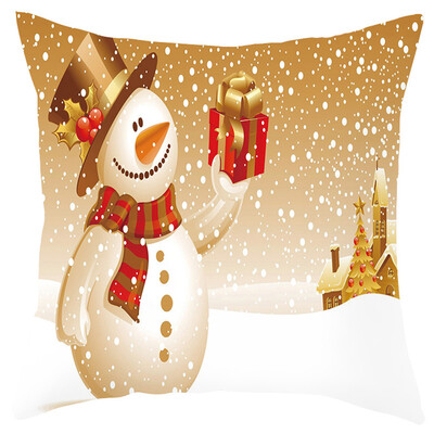 

Siaonvr Merry Christmas Short Plush Pillowcase Sofa Pad Set Home Decoration 18x18 Inch